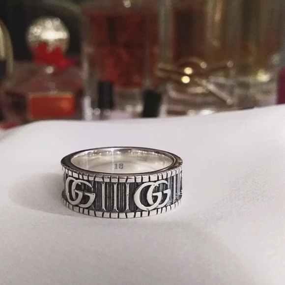 Double G Silver Ring